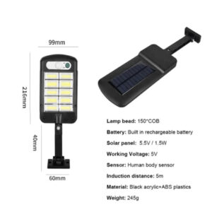 Lampara Led Solar Para Exteriores Con Se
