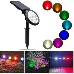 Reflector Led Solar Multicolor Rgb Recar