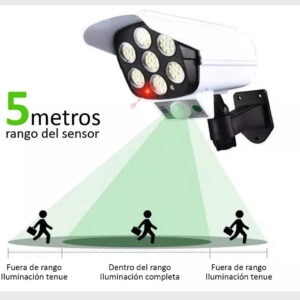 Lámpara Led Solar Y  Sensor Tipo Camara