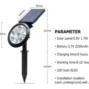 Lampara Exterior Reflector Led Panel Sol