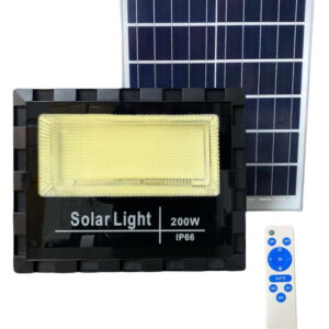 REFLECTOR LED SOLAR 200W LUZ CALIDA