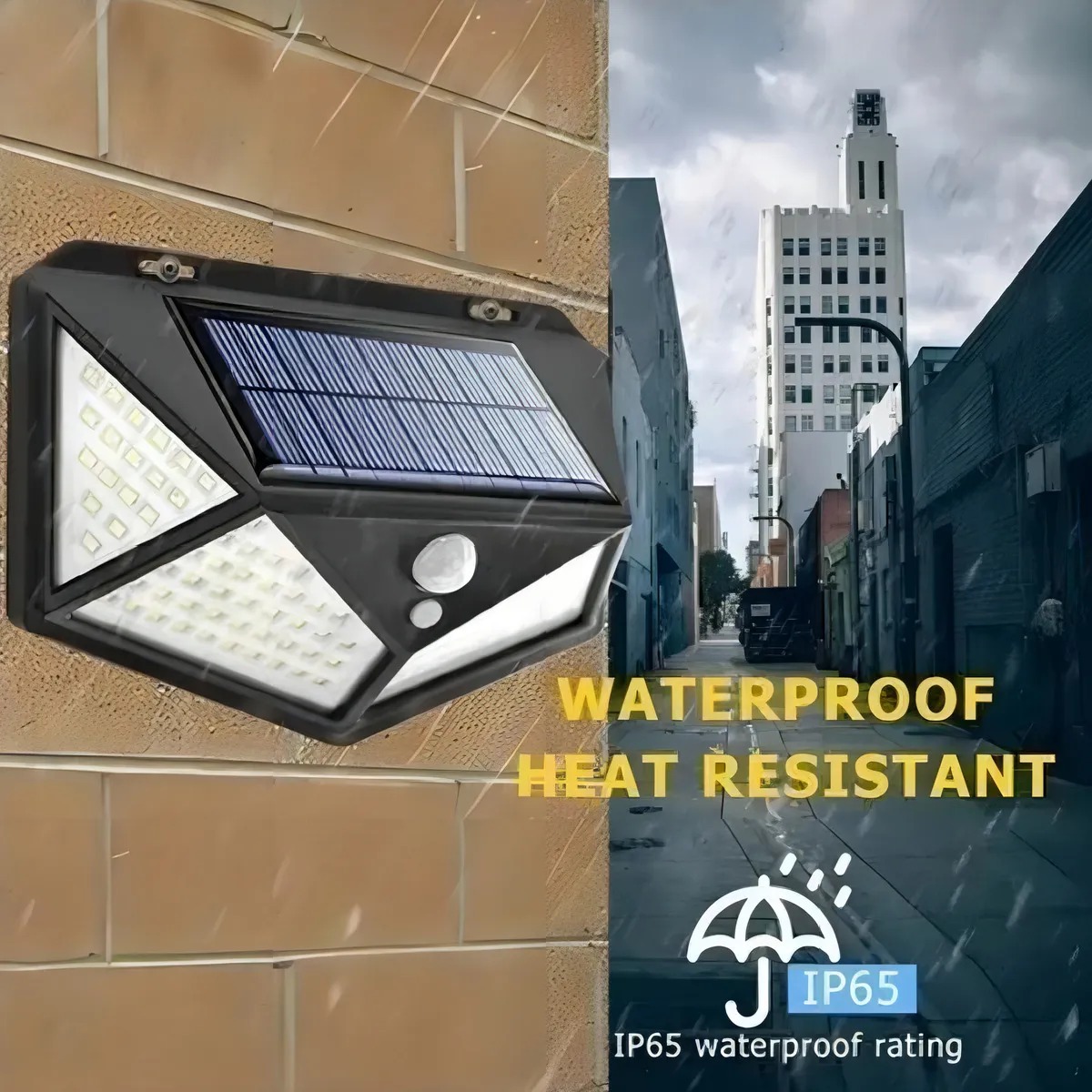 Lampara solar para exterior recarg R100