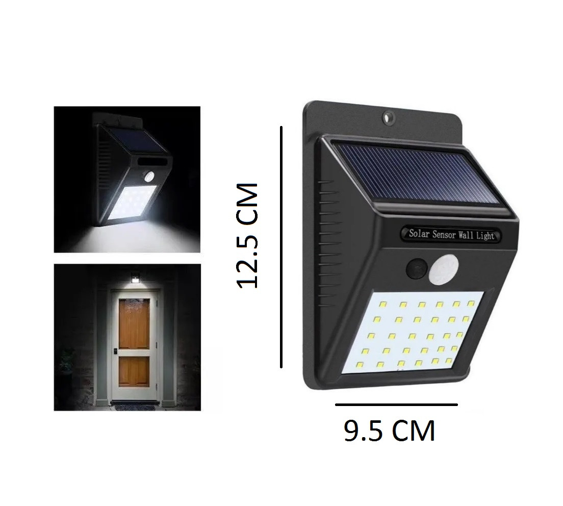 2 Lamparas De Panel Solar Exterior 30LED