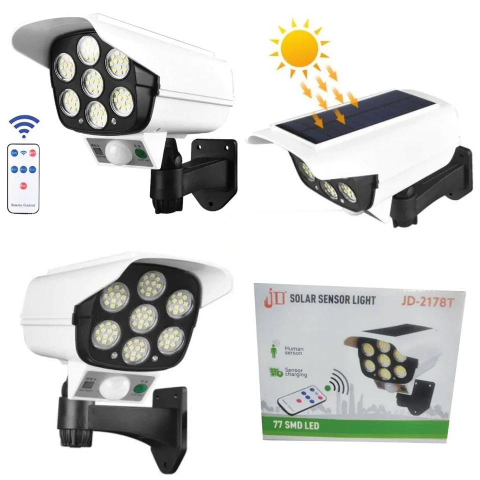 Lámpara Led Panel Solar Y Sensor