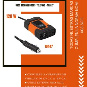 inversor de corriente con puerto usb
