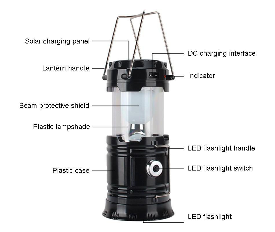 Lámpara linterna Solar - Sh-5800t