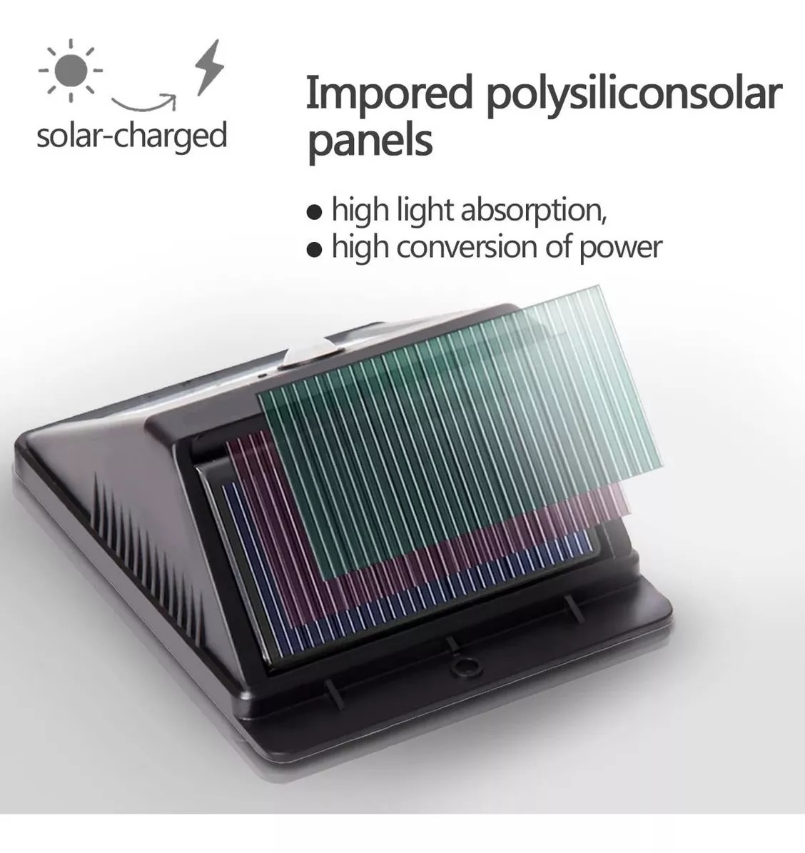 Lámpara 30 led solar con sensor
