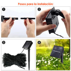 Luces Navidad Energía Solar Eco 200 Led
