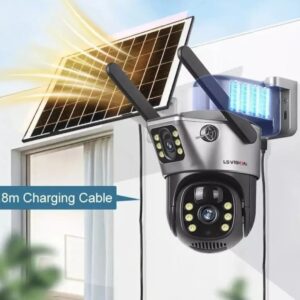 Camara doble lente con panel solar
