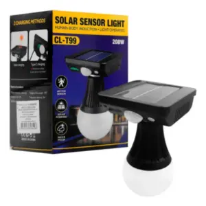 Bombillo con panel solar recargable