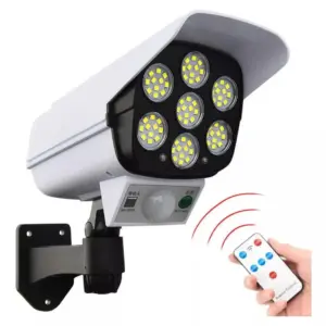 Lámpara Solar Cámara Falsa Sensor 77 LED