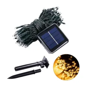 LUCES LED NAVIDEÑAS SOLARES CALIDAS 200L