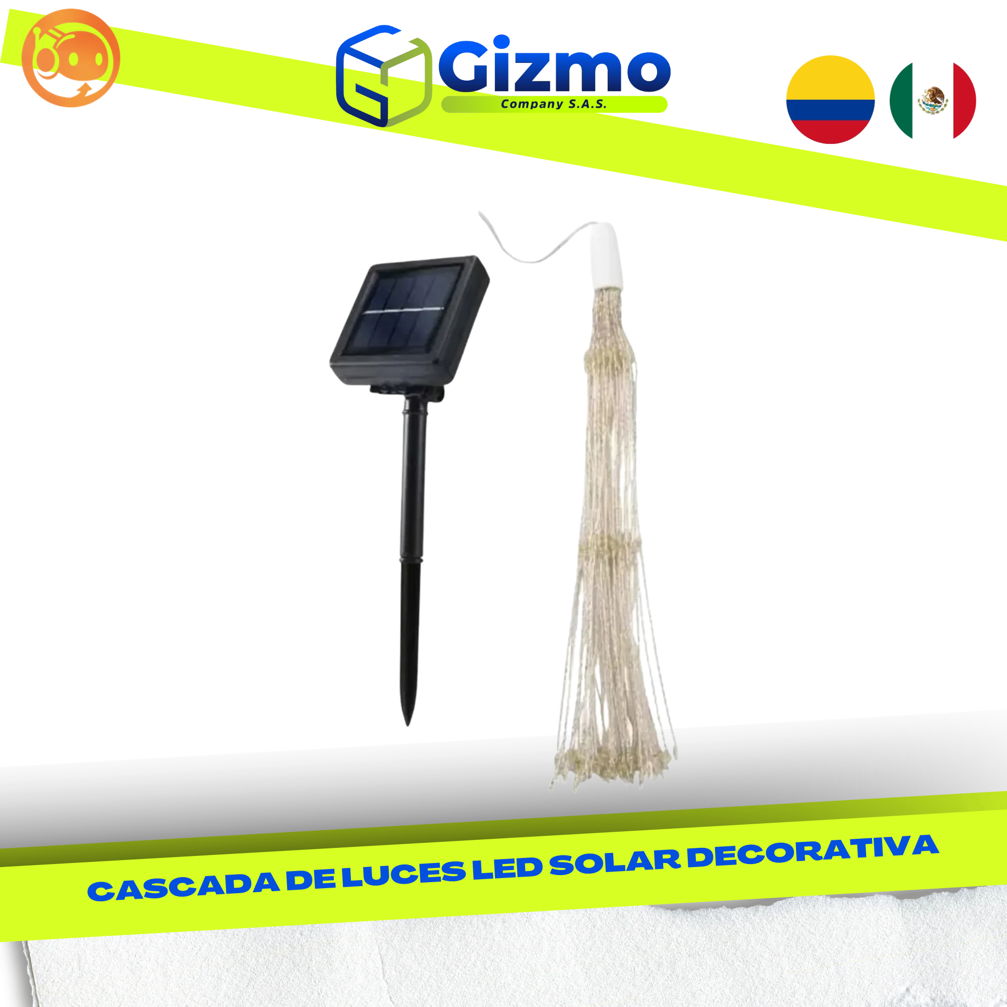 Cascada de Luces LED Solar Decorativa