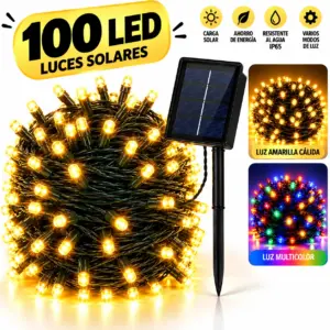 Luces Navideñas Rgb blanca calida solar