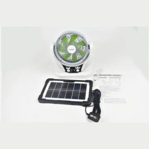 Ventilador Solar Recargable 4 en 1 LED