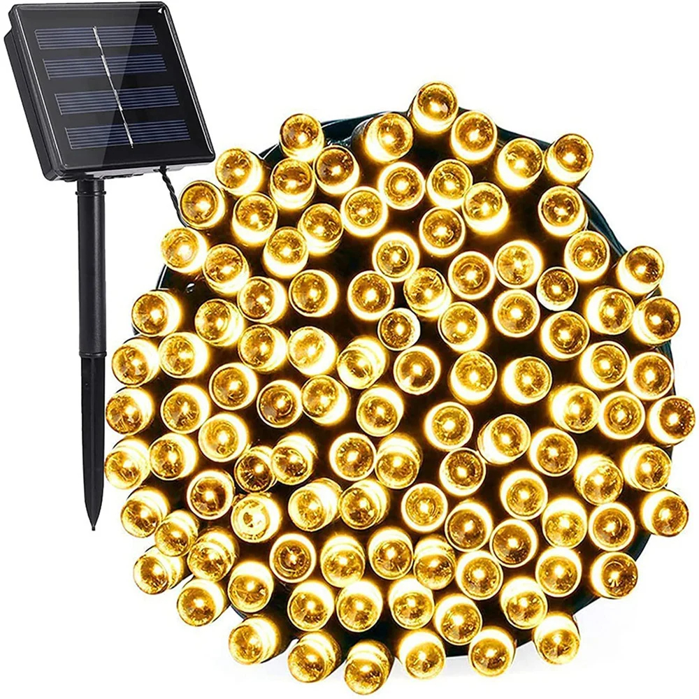 LUZ LED PANEL SOLAR NAVIDEÑA 200L