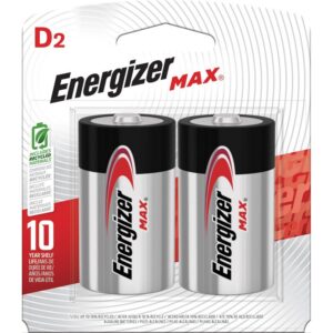 Pilas Alcalinas Tipo D Energizer Max 1.5V Paquete x2 Unidades