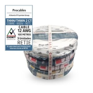 Alambre N12 100M Propack 3Und Blanco Rojo Amar Probable