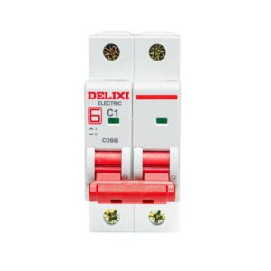 Mini Breaker para Montaje en Riel 2 Polos 1 Amp 6kA