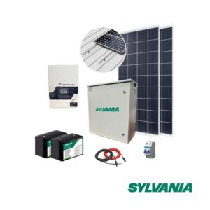Kit Generacion Solar Carga Doble 5Kwh/Día Bateria Litio Sylvania