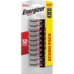 Pilas Alcalinas AA Max 16 Unidades 1.5V Hasta 300% Más Duración Energizer