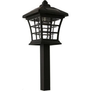 Estaca Solar LED Decorativa Farol Negro 35 cm