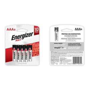 Pilas Alcalinas AAA Energizer Max Plus 8 Unidades 1.5V Hasta 300% Más Duración