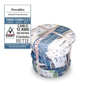 Cable N12 100M Pack 3Und Blanco/Negro/Verde Procables