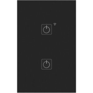 Interruptor Doble Smart Wifi Negro