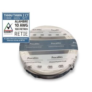 Alambre N10 100M Blanco Procables